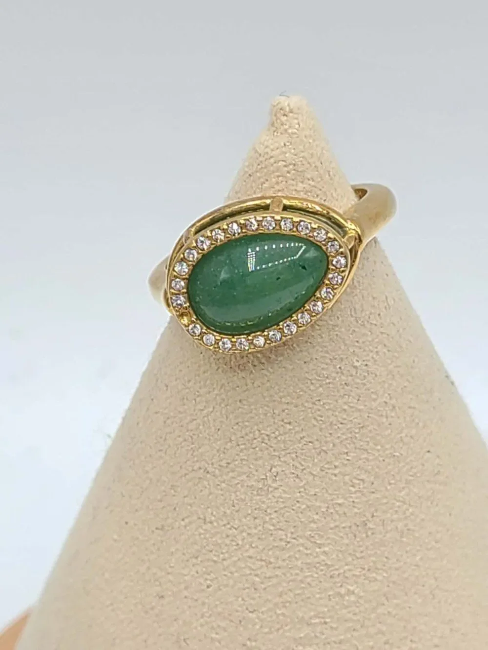 J Crew Jade  Color Stone Ring size 8